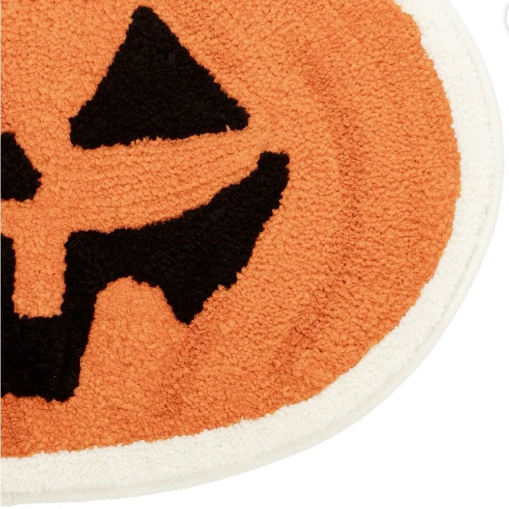 Way to Celebrate! Orange Pumpkin Shaped Bath Rug, 17
